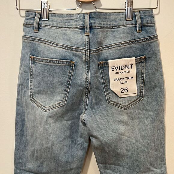 NWT EVIDNT Los Angeles Track Trim Slim Denim - Size 26 - Picture 4 of 5